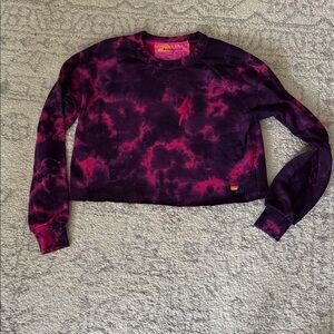 Aviator Nation Purple and Pink Tie-Dye Crewneck sweatshirt